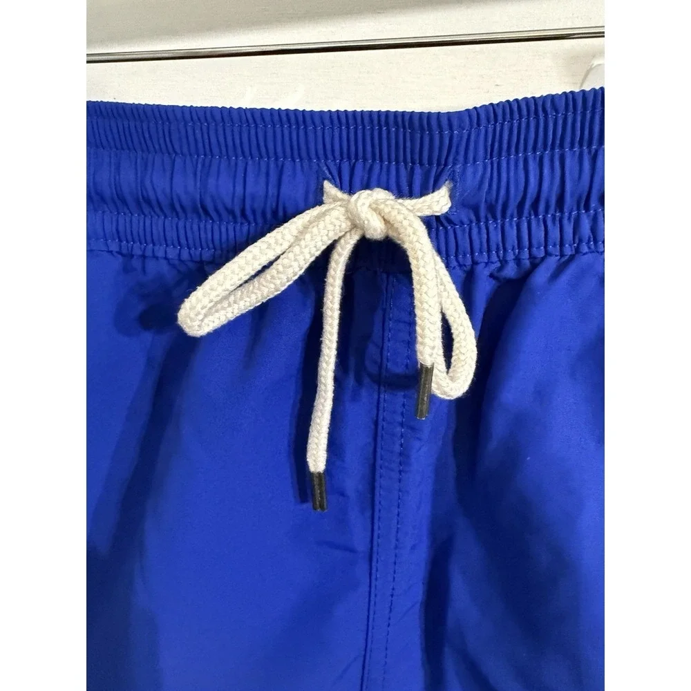 Polo‎ Ralph Lauren Swim Shorts Mens Large Trunks Royal Blue White Lined Pony